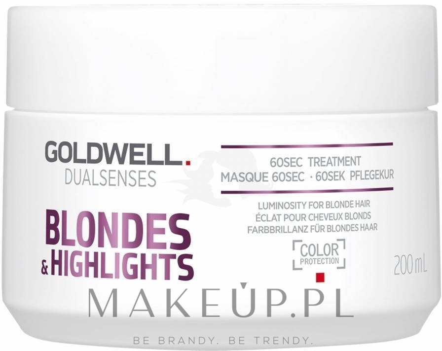 60 sekundowy balsam do włosów blond i z pasemkami - Goldwell DualSenses Blondes & Highlights 60sec Treatment — Zdjęcie 200 ml