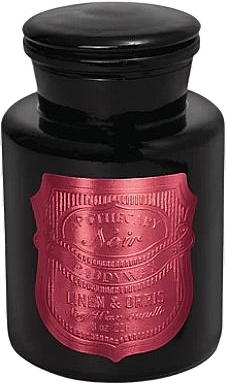 Świeca zapachowa w słoiczku - Paddywax Apothecary Noir Candle Linen & Orris — Zdjęcie N1