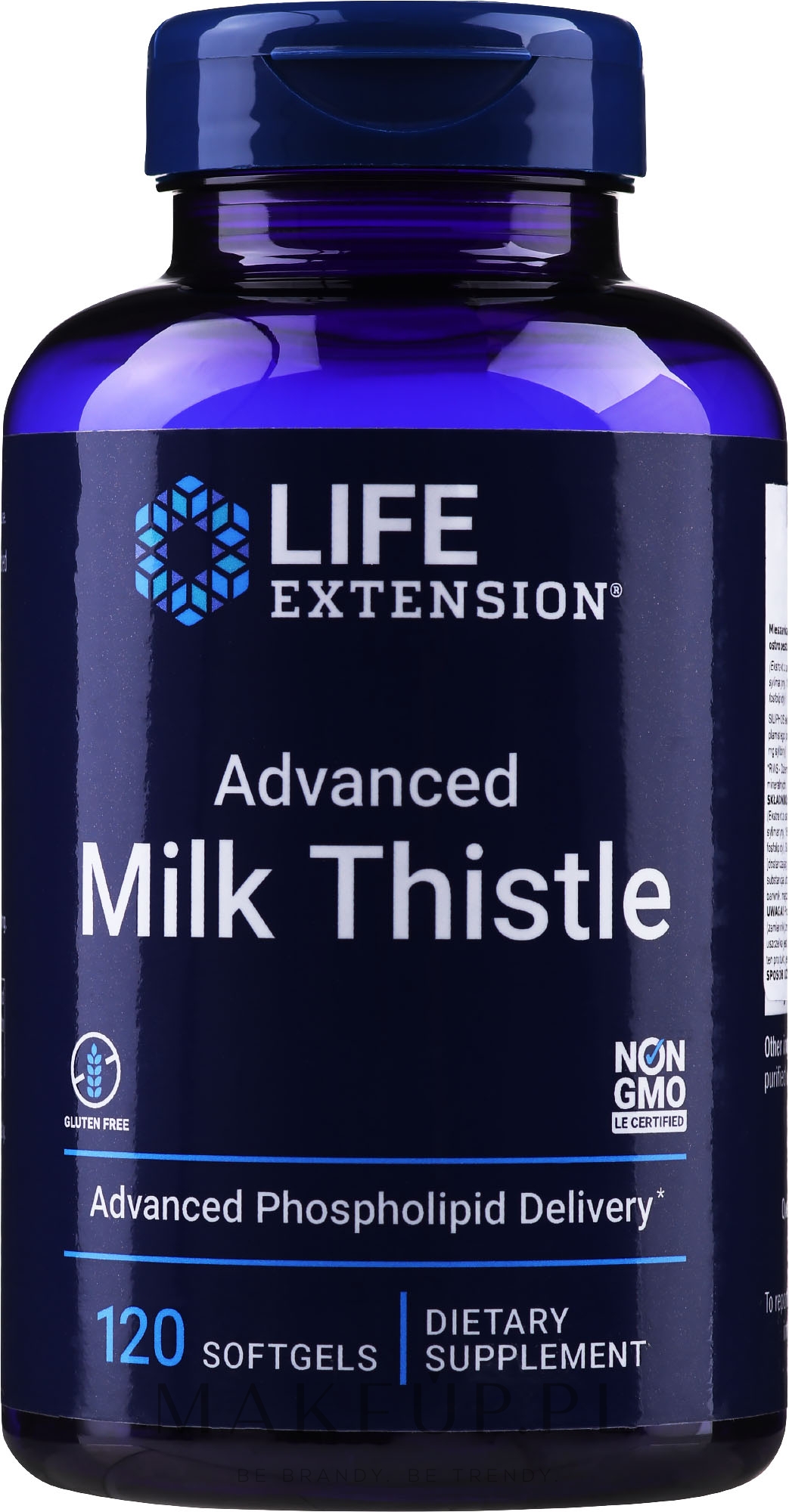 Ostropest plamisty w żelowych kapsułkach - Life Extension Milk Thistle — Zdjęcie 120 szt.