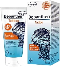 Krem przeciwsłoneczny do wytatuowanej skóry - Bepanthen Tattoo Cream SPF 50 — Zdjęcie N1