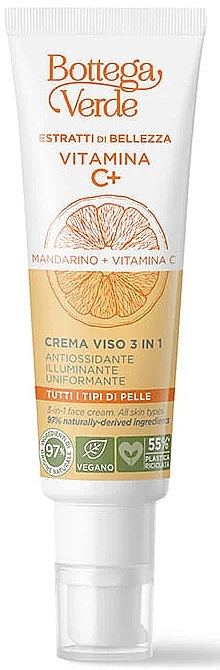 Krem do twarzy z witaminą C - Bottega Verde Beauty Extracts Vitamin C+ 3 In 1 Face Cream  — Zdjęcie N1