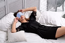 Maska do snu Soft Touch, błękitna (20 x 8 cm) - MAKEUP — Zdjęcie N2