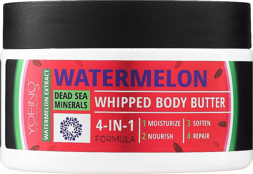 Masło do ciała Arbuz - Yofing Dead Sea Minerals Watermelon Whipped Body Butter — Zdjęcie N1