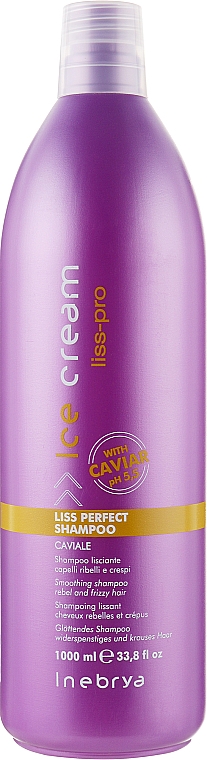 Wygładzający szampon do włosów problematycznych - Inebrya Ice Cream Liss-Pro Liss Perfect Shampoo — Zdjęcie N3