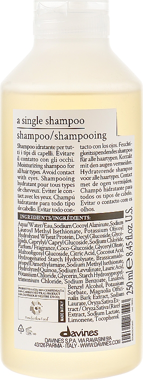 Szampon do włosów - Davines A Single Shampoo — Zdjęcie N2