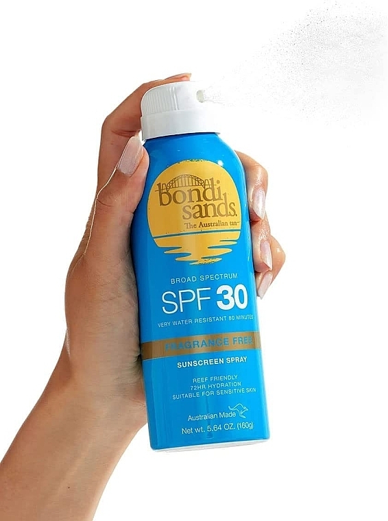 Spray z filtrem przeciwsłonecznym, bezzapachowy - Bondi Sands Sunscreen Spray SPF30 Fragrance Free — Zdjęcie N3