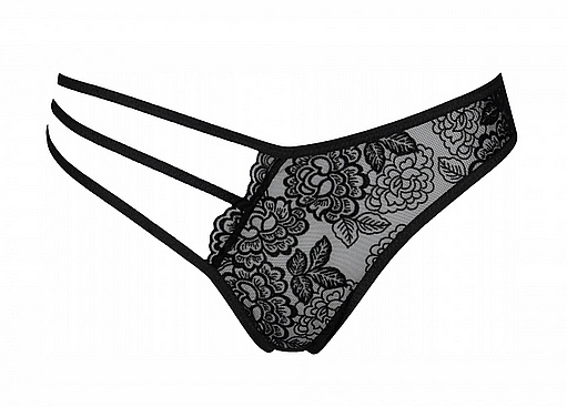 PRZECENA! Damskie majtki Linette Thong, black - Passion * — Zdjęcie N1