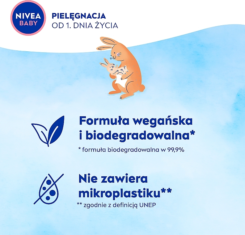 Chusteczki biodegradowalne Opakowanie Ekonomiczne 4 x 57 szt. - NIVEA BABY Soft & Cream — Zdjęcie N5