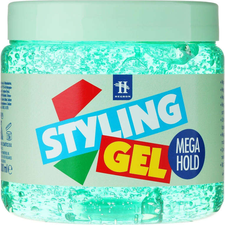 Bardzo mocny żel do stylizacji włosów Zielony - Hegron Styling Gel Mega Hold — Zdjęcie N1