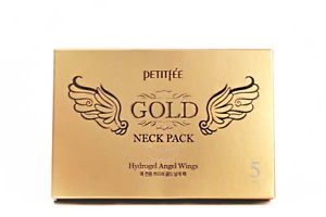 Hydrożelowa maska do szyi z placentą - Petitfee & Koelf HYDROGEL ANGEL WINGS Gold Neck Pack  — Zdjęcie N3