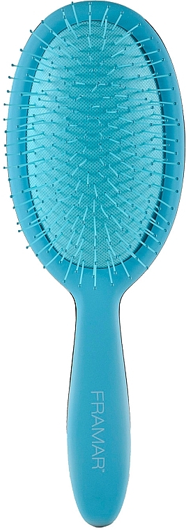PRZECENA! Szczotka do włosów ułatwiająca rozczesywanie, niebieska - Framar Detangle Brush Peek-A-Blue * — Zdjęcie N1