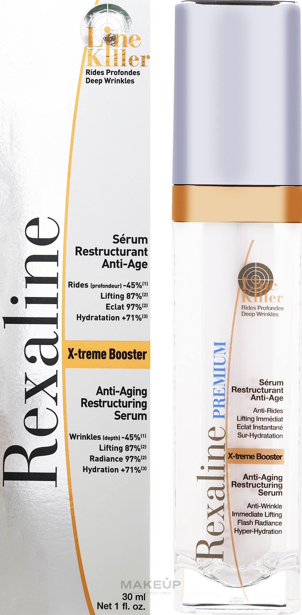 Regenerujące serum przeciwstarzeniowe do twarzy - Rexaline Line Killer X-Treme Booster Serum — Zdjęcie 30 ml