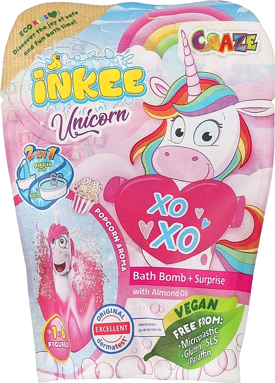 Kula do kąpieli z niespodzianką Magiczny jednorożec - Craze Inkee Magical Unicorn Bath Bomb With Surprise — Zdjęcie N1