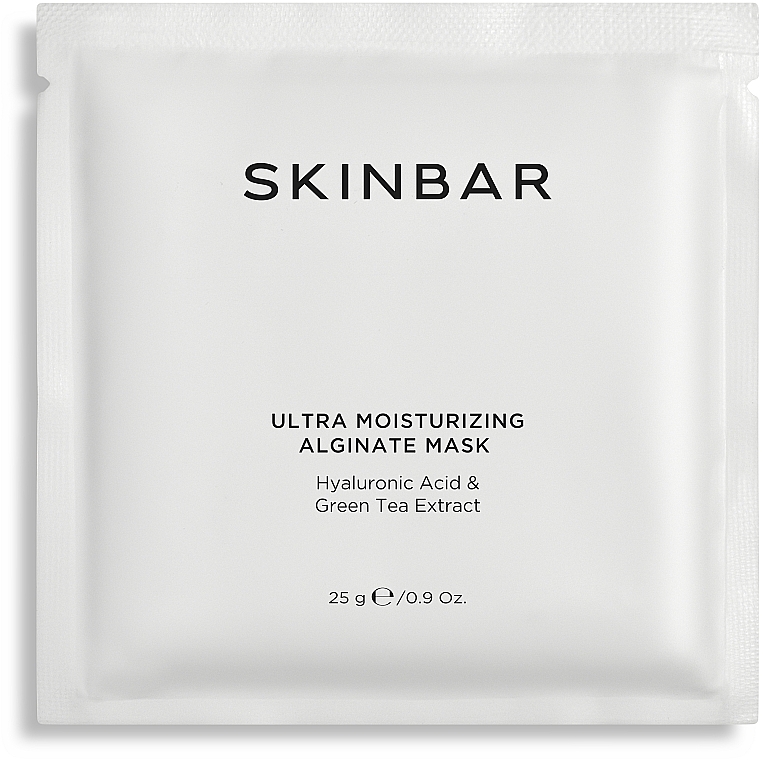 Nawilżająca maska alginianowa z kwasem hialuronowym i ekstraktem z zielonej herbaty - SKINBAR Hyaluronic Acid & Green Tea Extract Alginate Mask — Zdjęcie N1