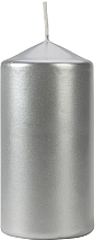 Kup Świeca cylindryczna 60x120 mm, srebrna metaliczna - Bispol