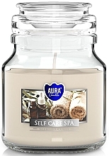 Świeca zapachowa w słoiku Salon SPA - Bispol Aura Scented Candle Self Care Spa — Zdjęcie N2
