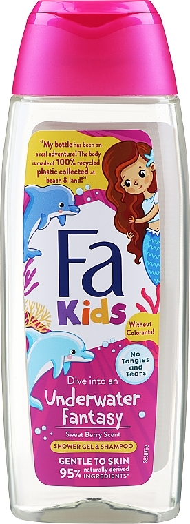 Szampon-żel dla dziewczynek Podwodna fantazja, Delfiny - Fa Kids Underwater Fantasy Shower Gel & Shampoo — Zdjęcie N1