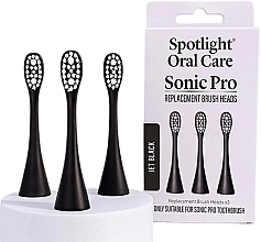 Wymienne główki szczoteczki do elektrycznej szczoteczki do zębów, czarne - Spotlight Oral Care Sonic Pro Jet Black — Zdjęcie N1