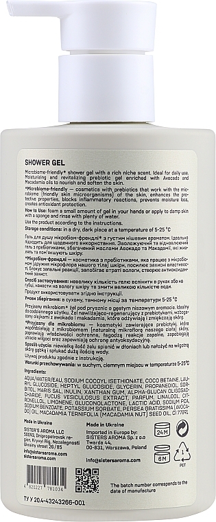 Perfumowany żel pod prysznic Marakuja, piżmo i brzoskwinia - Sister's Aroma Smart Sea Salt Shower Gel — Zdjęcie N4