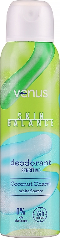 Dezodorant do ciała w sprayu Kokos i białe kwiaty - Venus Skin Balance Coco & White Flower Deodorant — Zdjęcie N1
