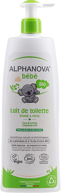 Organiczne mleczko z oliwką do mycia dla niemowląt - Alphanova Bébé — Zdjęcie N2