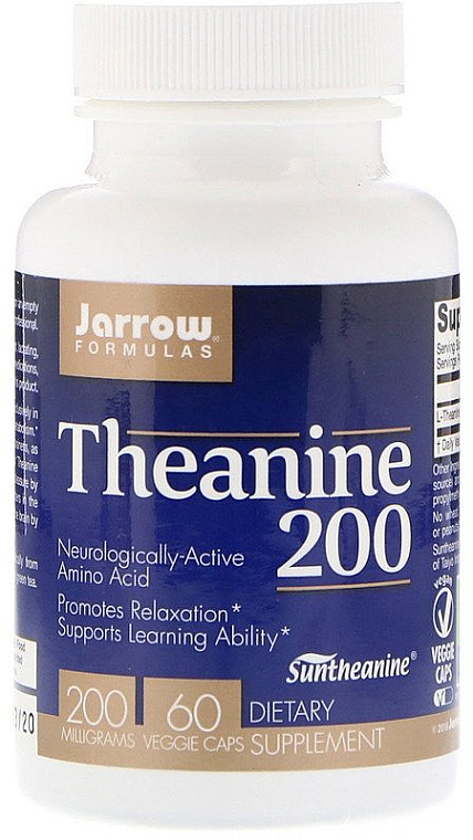 Suplement diety, L-teanina, 200 mg - Jarrow Formulas Theanine, 200 mg — Zdjęcie N1