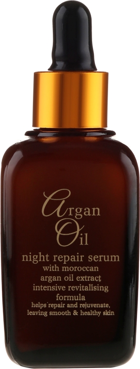 Odbudowujące serum do twarzy na noc - Xpel Marketing Ltd Argan Oil Night Repair Serum — Zdjęcie N2