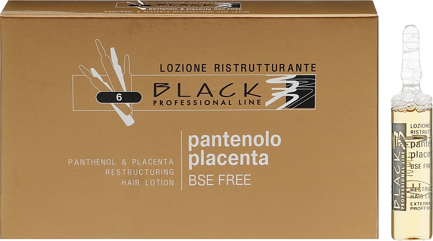 Balsam do odbudowy włosów z pantenolem i łożyskiem - Black Professional Line Panthenol & Placenta Restructuring Hair Lotion — Zdjęcie N1