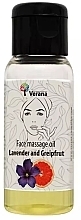 Olejek do masażu twarzy Lawenda i grejpfrut - Verana Face Massage Oil Lavender & Grapefruit — Zdjęcie N1