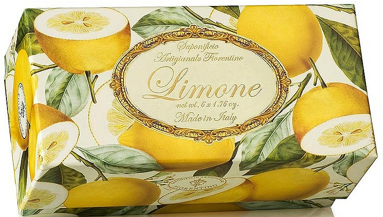 Zestaw mydeł w kostce Cytryna - Saponificio Artigianale Fiorentino Lemon (6 x soap 50 g) — Zdjęcie N1