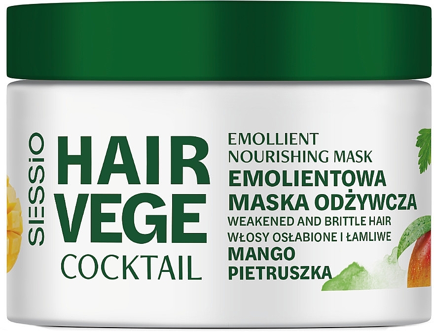 Emolientowa maska odżywcza do włosów Mango i pietruszka - Sessio Hair Vege Cocktail Emollient Nourishing Mask — Zdjęcie N1