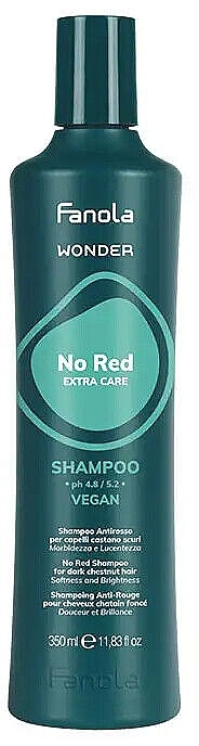 Szampon neutralizujący odcienie czerwieni - Fanola Wonder No Red Extra Care Shampoo — Zdjęcie N2