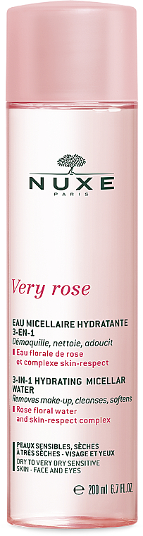 Nawilżająca woda micelarna - Nuxe Very Rose 3 in 1 Hydrating Micellar Water