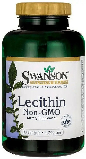 Suplement diety Lecytyna bez GMO, 1200 mg - Swanson Lecithin Non-GMO 1200mg — Zdjęcie N1