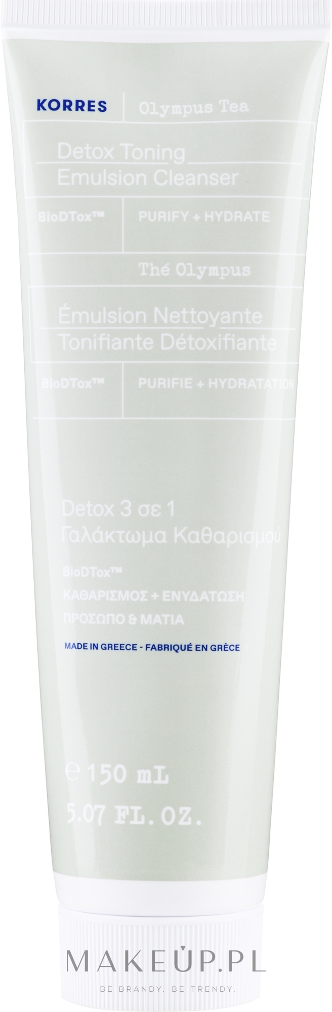 Oczyszczająca emulsja 3 w 1 - Korres Olympus Tea 3in1 Detox Toning Emulsion Cleanser — Zdjęcie 150 ml