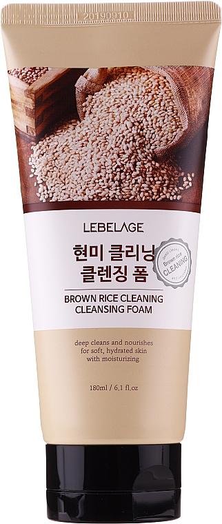 Pianka do mycia z ekstraktem z brązowego ryżu - Lebelage Brown Rice Cleaning Cleansing Foam — Zdjęcie N1