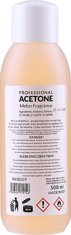 PREZENT! Zmywacz do paznokci o zapachu melona - Ronney Professional Acetone Melon — Zdjęcie N2