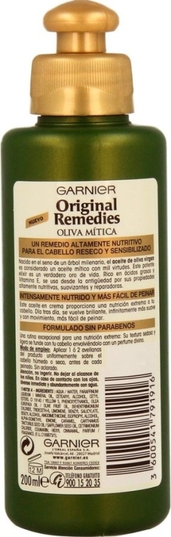 Krem z olejkiem z oliwek do włosów suchych - Garnier Original Remedies Olive Oil Mythical Cream — Zdjęcie N2