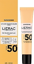 Fluid przeciwsłoneczny do twarzy - Lierac Sunissime The Velvety Sun Fluid SPF50+ — Zdjęcie N2