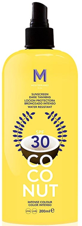 Krem do opalania SPF 30 - Mediterraneo Sun Coconut Sunscreen Dark Tanning — Zdjęcie N2