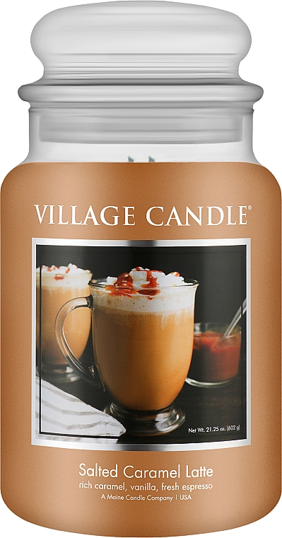 Świeca zapachowa w słoiku - Village Candle Salted Caramel Latte — Zdjęcie N7