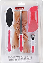 Zestaw do manicure, różowy - Titania Softtouch Manicure & Pedicure Set — Zdjęcie N1