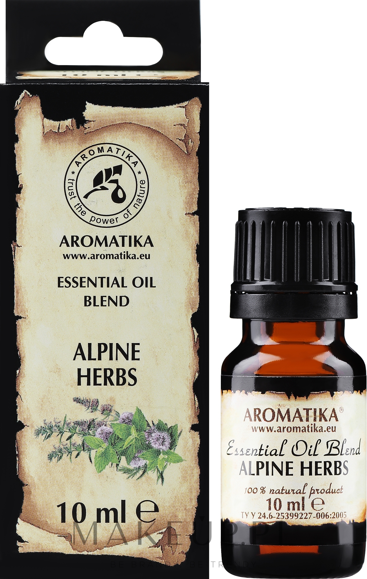 Kompleks naturalnych olejków eterycznych Alpejskie zioła - Aromatika — Zdjęcie 10 ml