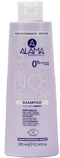 Szampon tonizujący do włosów blond i farbowanych - Alama No Yellow Shampoo — Zdjęcie N1