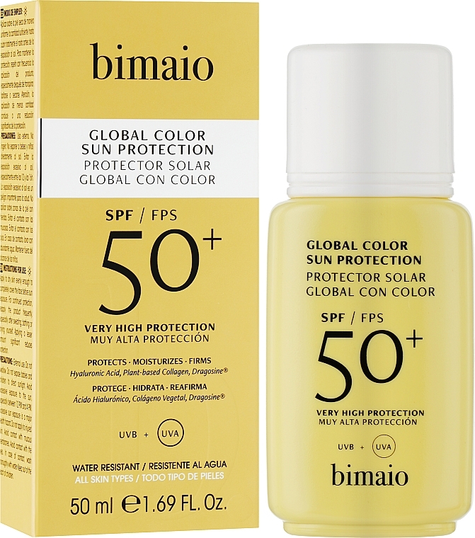 Krem łagodzący do twarzy SPF 5O+ - Bimaio Global Color Sun Protection  — Zdjęcie N2