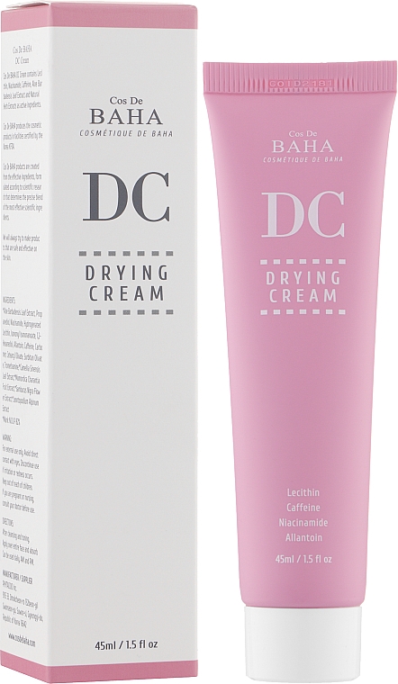 Krem z lecytyną do skóry tłustej - Cos De BAHA DC Drying Cream — Zdjęcie N2