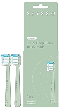 Główki do szczoteczek elektrycznych, 2 szt. - Seysso Junior Deep Clean Brush Heads Green — Zdjęcie N1