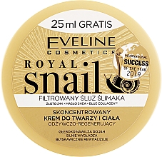 Kup Skoncentrowany krem do twarzy i ciała odżywczo-regenerujący - Eveline Cosmetics Royal Snail