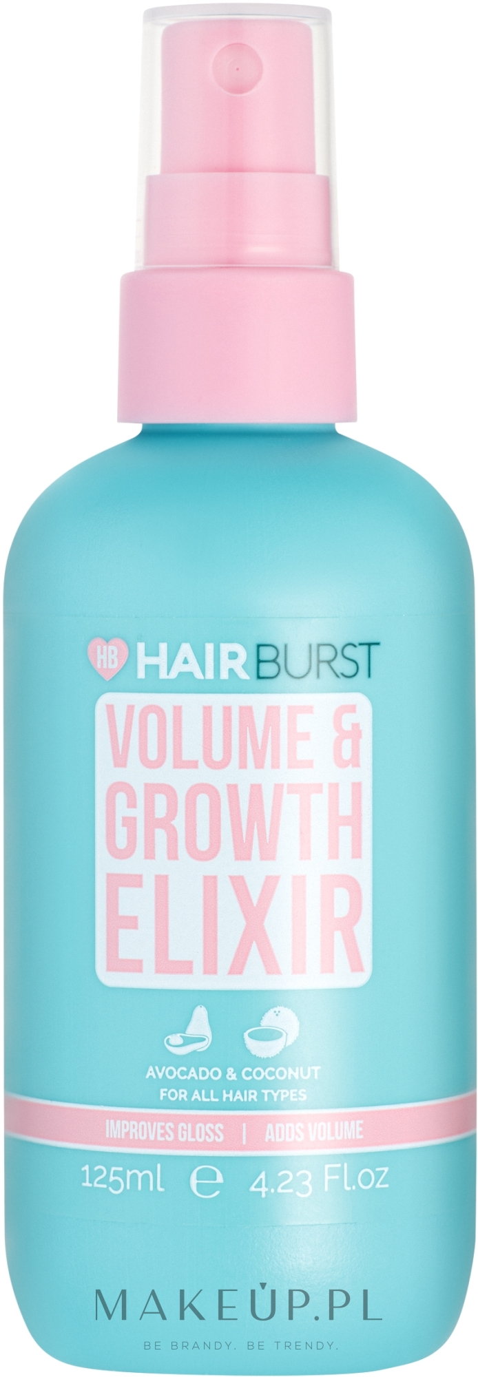 Spray zwiększający objętość i wspomagający porost włosów - Hairburst Volume & Growth Elixir Spray — Zdjęcie 125 ml
