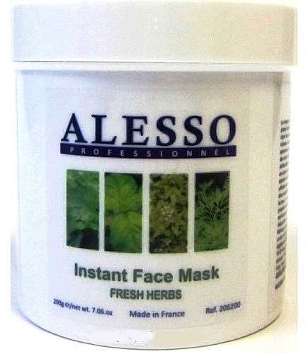 Maseczka do twarzy ze świeżymi ziołami - Alesso Professionnel Instant Face Mask — Zdjęcie N1